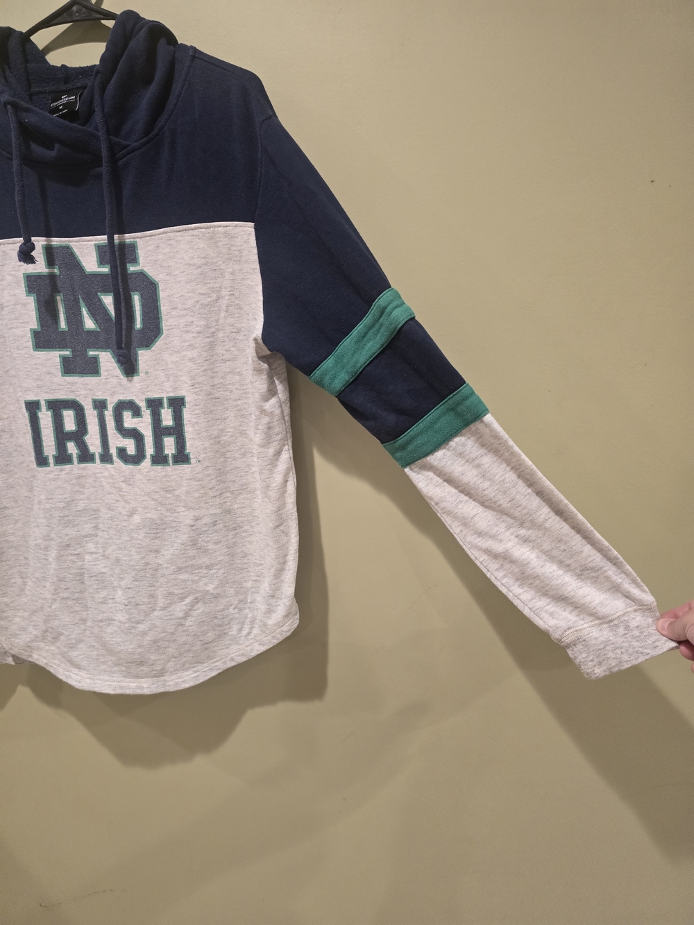Colosseum Heathered Gray/Navy Notre Dame Fighting Irish Taylor Colorbloc - Picture 5 of 11